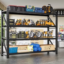 7000lb Heavy Duty Steel Shelves 79"W, Garage/Warehouse/Basement Storage Rack