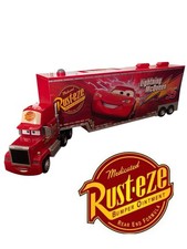 24" Disney Store Pixar Cars Mack Truck Lightning McQueen Carrier Toy