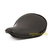 Selle Moto Monoplace Solo Seat En Vinyle Marron Universel Bobber 32x25Cm