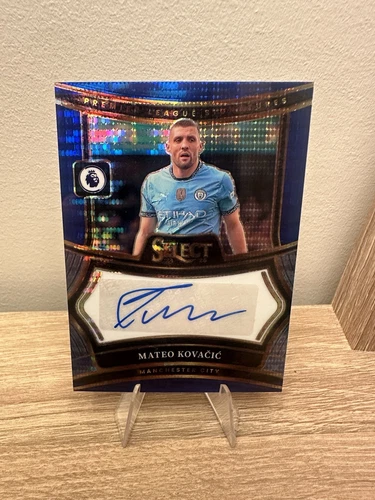 2024-25 Panini Select Premier League Signatures Mateo Kovacic Blue Pulsar Auto