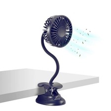 Clip on Fan Usb Battery Operated Desk Clip Fan with Emergency Power Bank, Bab...