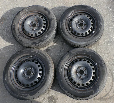 VW Golf 6 Caddy 2K 195/65 R15 91T Winterreifen M+S Felgen Reifen M&S ca. 7-8mm - Bild 1 von 4
