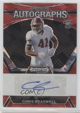 2024 Panini Prizm Draft Picks Red Ice Chris Braswell #DPA-CBL Auto bn5