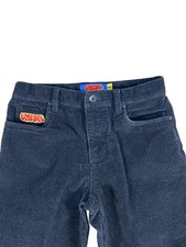 Empyre Black Corduroy Pants Youth Size 26 Soft Patchwork Design Cotton 28x26