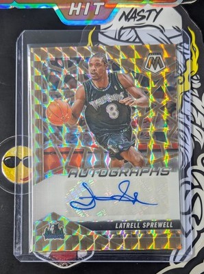 2024-25 Panini Mosaic Latrell Sprewell Autograph /75 Bronze Mosaic Timberwolves 