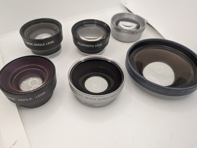 Lot of 6 Wide Angle and Teleconverters, Sony and Merkury Super Wide Angle