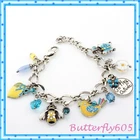 Brighton Nature Walk Go Play Outside Bee Bird Bow Butterfly Charm Bracelet