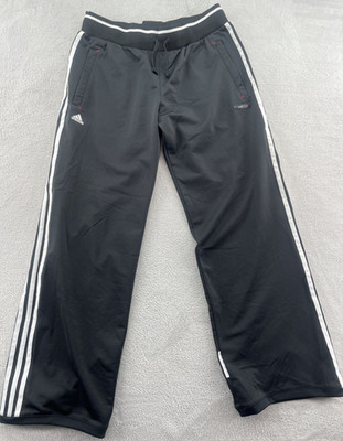 Adidas Pants Men s Xl Black 3 Stripe Track  Athletic Straight Active