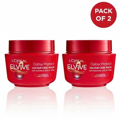 L'Oreal Paris Elvive Colour Protect Haarmaske für coloriertes Haar 300er 2er Pack