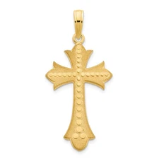 14k Yellow Gold Cross Pendant