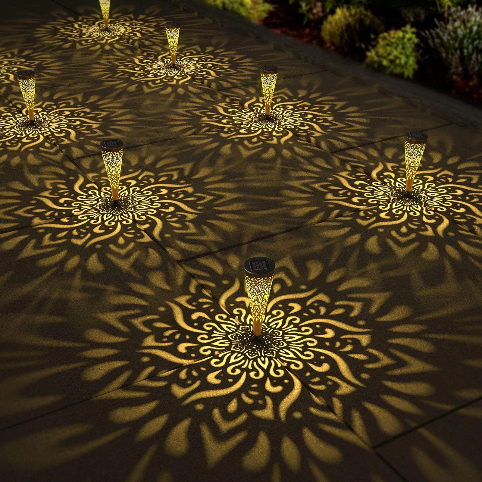 6 Pack Solar Lights Outdoor Garden Decorative Mandala Solar Garden Lights wit...
Opens in a new wind