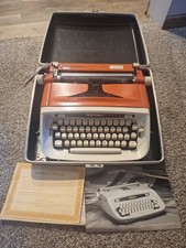 Vtg 1970s Red Royal Custom III Model Orange Typewrite, Untested 