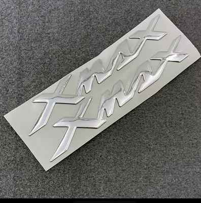 2x  3D Yamaha X Max resin  Fairing Decals 2005-2021 silver chrome