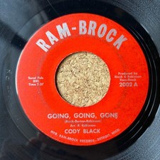 Northern Soul Cody Black Going, Going, Gone 7" Vinyl US 1967 Soul Record