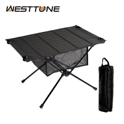 Westtune Camping Folding Table Lightweight 1680d Oxford Roll-up Table Portable a