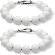 2 Pieces Flagpole Retainer Ring Pole Accessories Beaded Flag Mount Rope Retainer