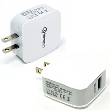 (2-PACK) Fast Quick Charger QC 3.0 USB Wall Charger Adapter US Plug