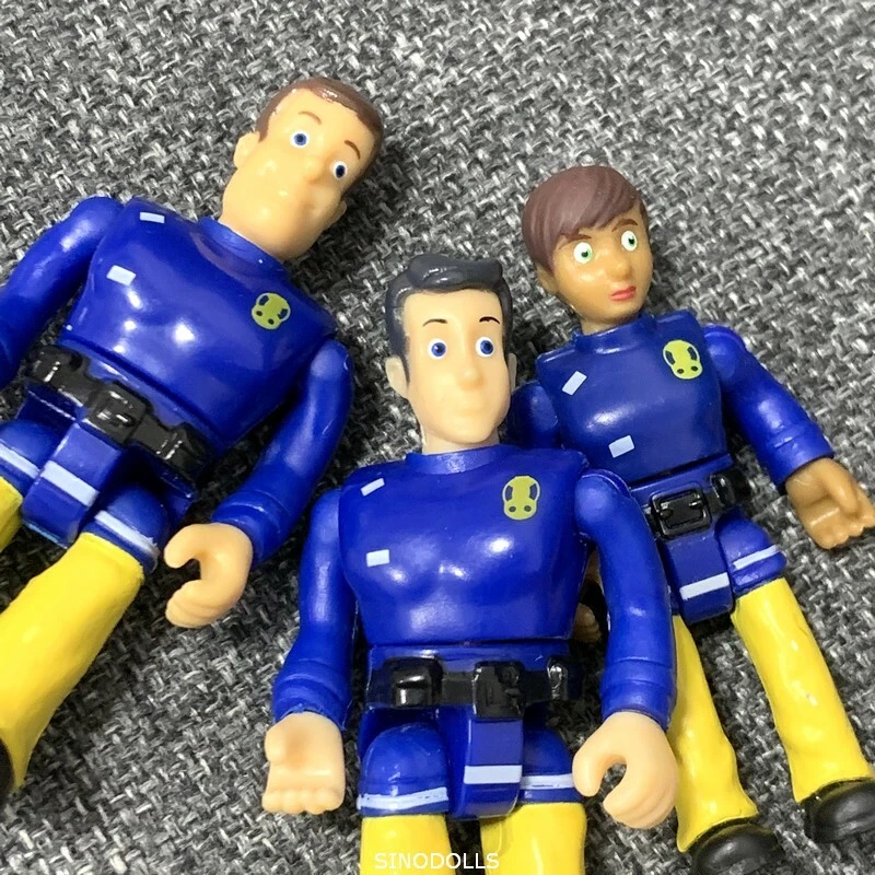 3 figuras de acción aleatorias de bombero Sam Elvis bombero bomberos equipo de salvamento juguetes Foto 2 de 4