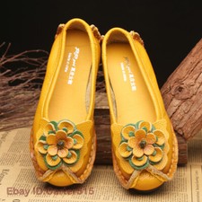 Women Retro Casual Soft Sole Loafers Non-Slip Flats Comfy Driving Moccasin Shoes