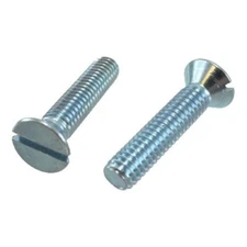1/2"-13 X 4" Zinc Plated Flat Head Slotted Machine Screw (Quantity of 1)