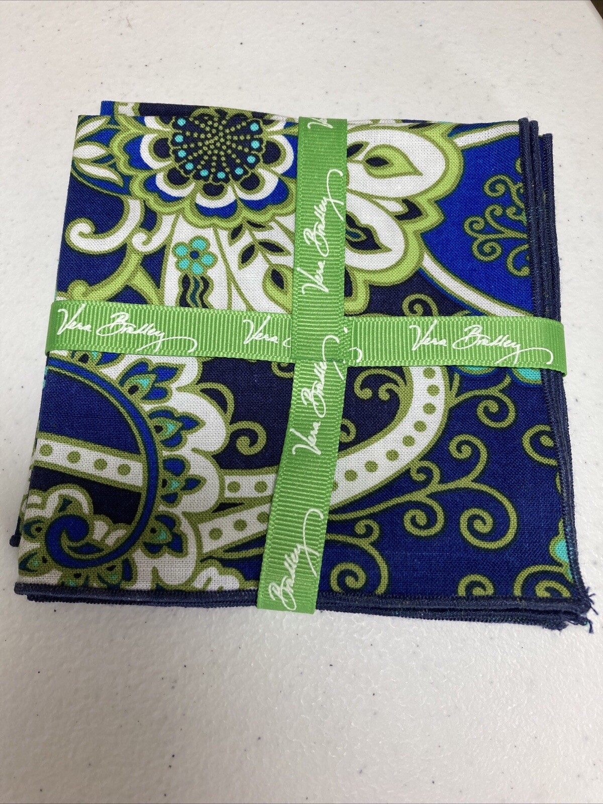 Vera Bradley Cocktail Party Napkins Set of 4 Cloth / Fabric Great
