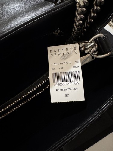 Auth Saint Laurent Med Loulou Bag Black Leather Silver Hardware, with tag. - Picture 14 of 24