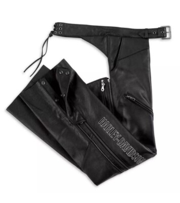 Harley Davidson 黒 レザー チャップス HARLEY DAVIDSON ハーレーダビッドソン レザー チャップス 黒