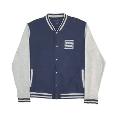 CHAMPION Full Zip Varsity College Bomber Jumper Sweatshirt Mens XL