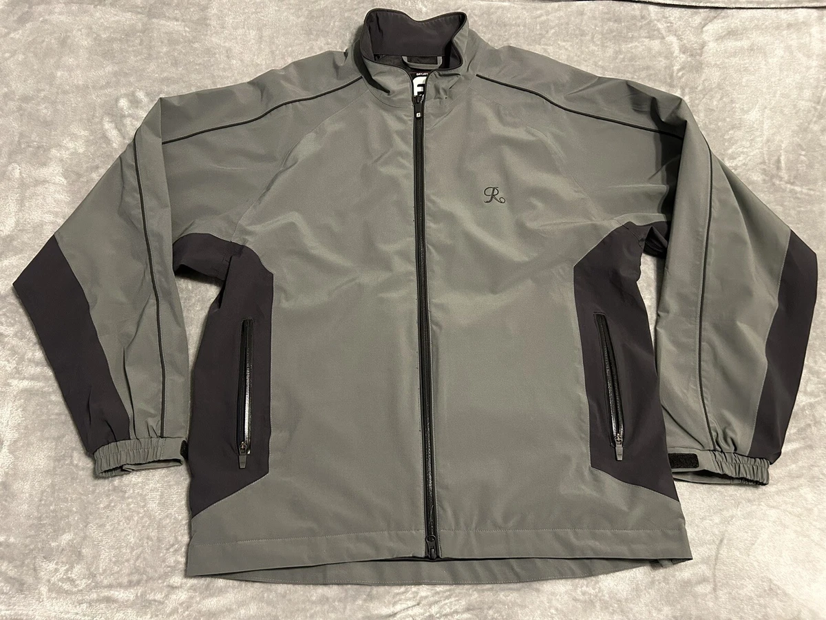 FootJoy DryJoys Tour Collection Windbreaker Rain Jacket Gray Mens Large  Full Zip | eBay