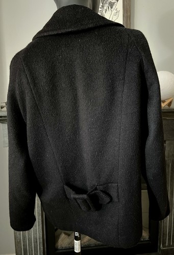 Rare Helen of Memphis 1950s cropped black wool swing coat - Picture 4 of 5