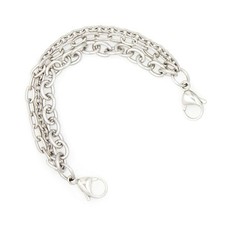 Ladies Medical ID Stainless Triple Strand Chain Replacement Bracelet - 5 Sizes 