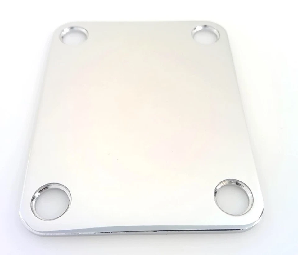 True Custom Shop® Chrome Neck Plate for Fender Strat Tele and Bass Guitars - Image 2 of 3