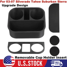 For 2003-2007 Silverado Tahoe Suburban Yukon Sierra Cup Holder Upgrade Removable