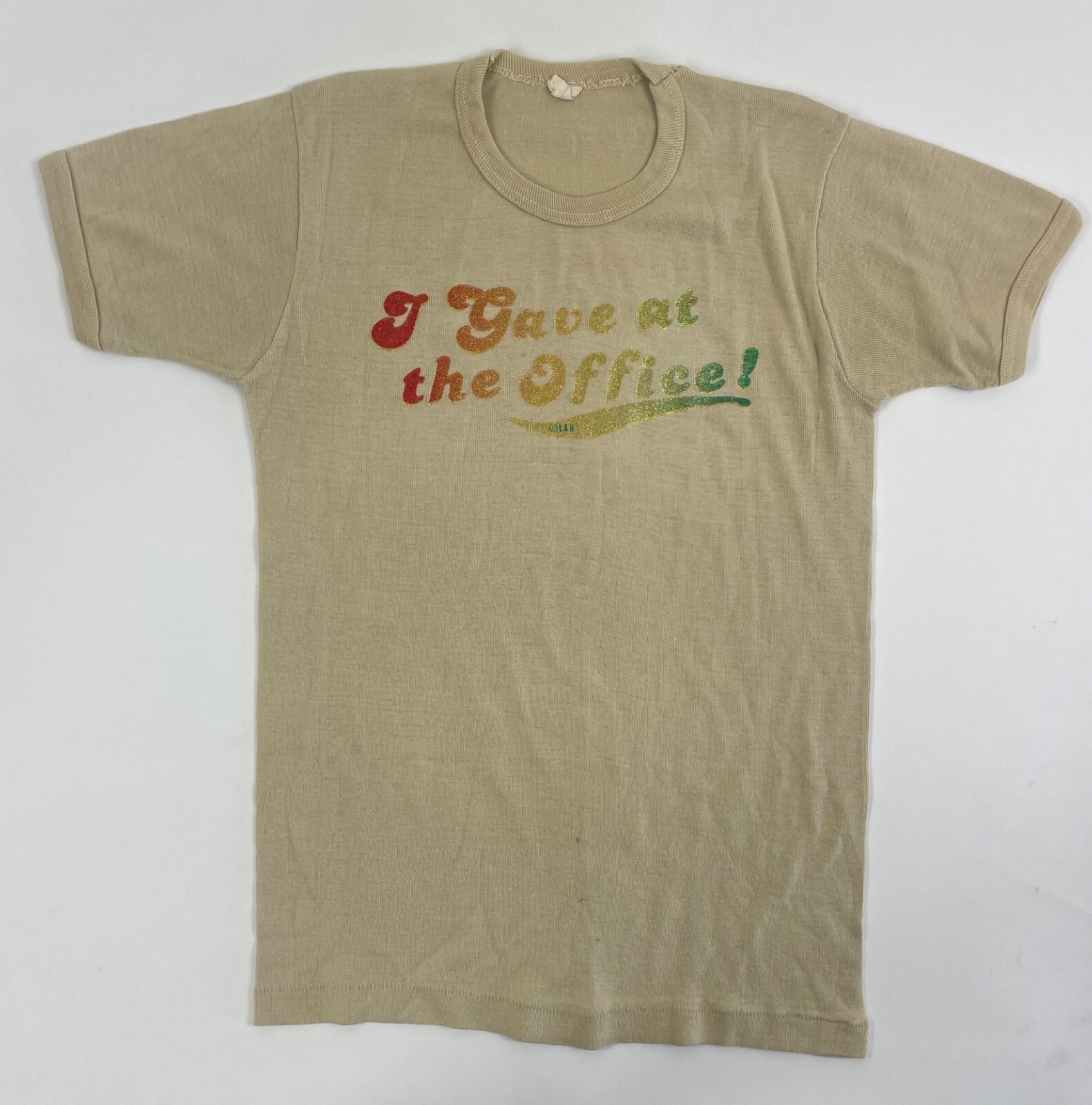 Rare Vintage "I Gave At The Office" Charity Humor 197… Gem