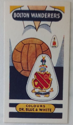 BOLTON WANDERERS FOOTBALL CLUBS & ABZEICHEN VON LAMBERTS OF NORWICH 1958 KARTE Nr. 12