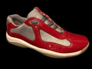 red patent leather prada sneakers