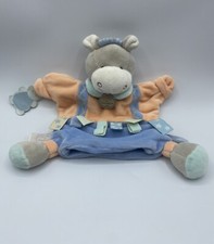 Doudou Et Compagnie Peach Blue Giraffe Security Puppet Lovey Baby France