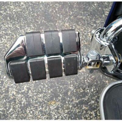 Chrom Motorrad Fußrasten Rest-Pedal 10mm für Harley Touring Softail Dyna