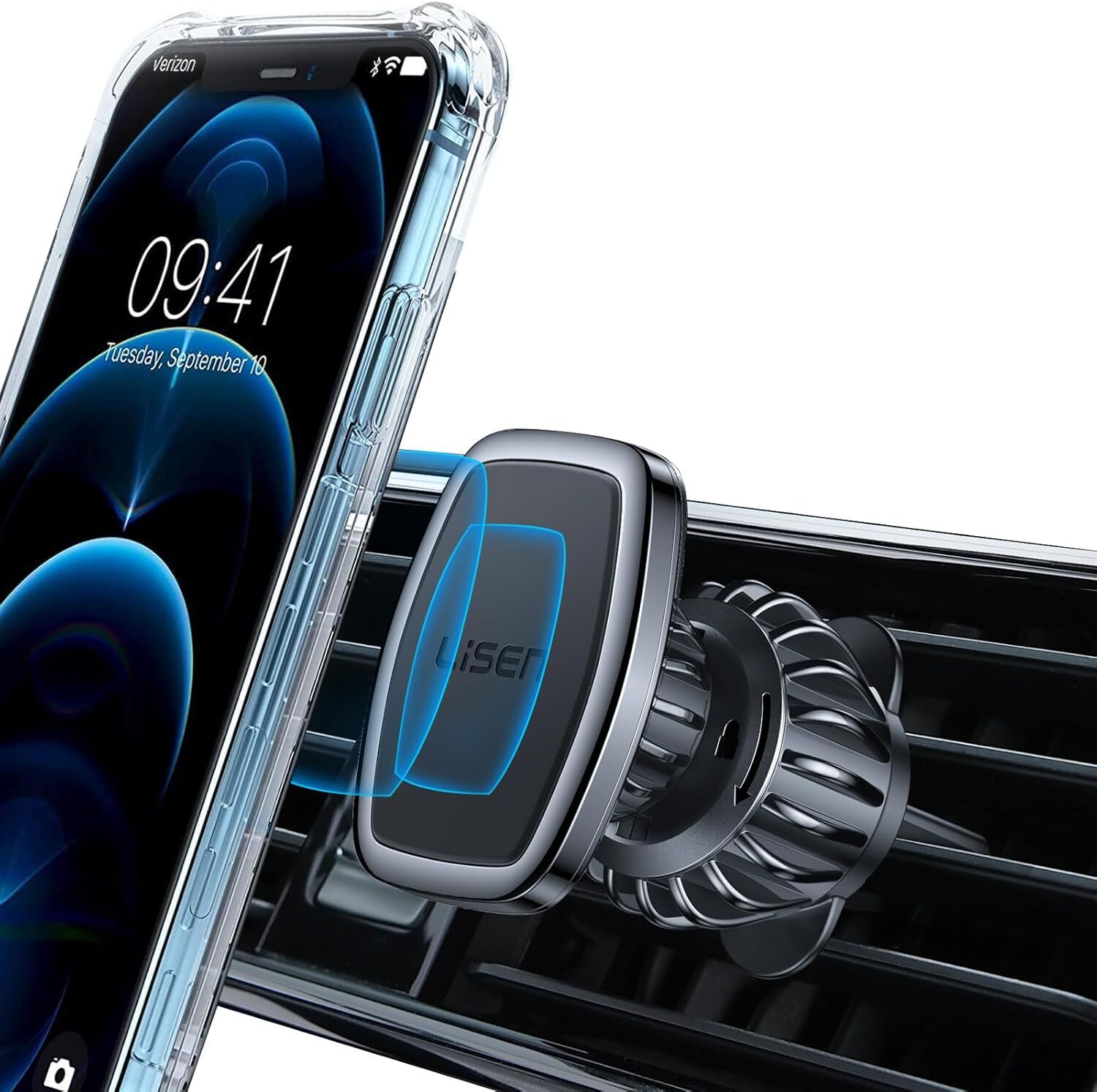 Phone Holder Car Upgraded Clip Ultra Magnetic Phone Mount 6 Strong Magnets Cell