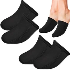 2 Pairs 3mm Neoprene Toe Warmers Black Feet Warmer Toe Covers Thermal Foot To...