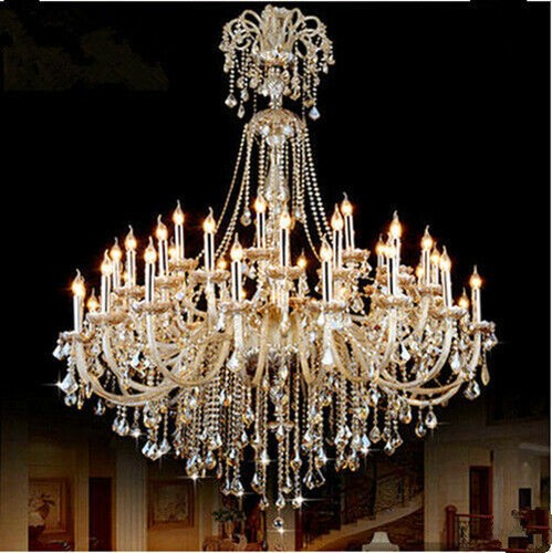 Duplex living room crystal chandelier hotel lobby dining room lamp stair light - Picture 2 of 12