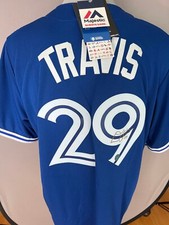 MLB Majestic Toronto Blue Jays Devon Travis Signed Jersey New w/Tags & Pic w/COA