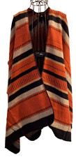 Women's Poncho Cape Shawl Wrap Shrug Knit Southwestern Tribal AGB Medium