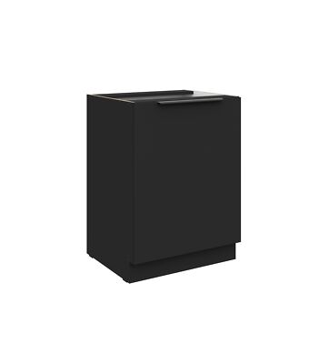 Küchen Unterschrank 60 cm SIENA Schwarz Küche Küchenzeile Küchenblock