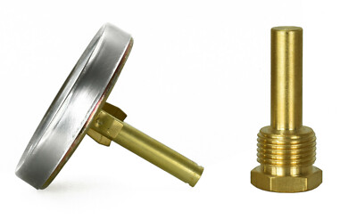 HP Live 63mm Bimetall Thermometer 0-120°C - Edelstahl Mit Messinghülse