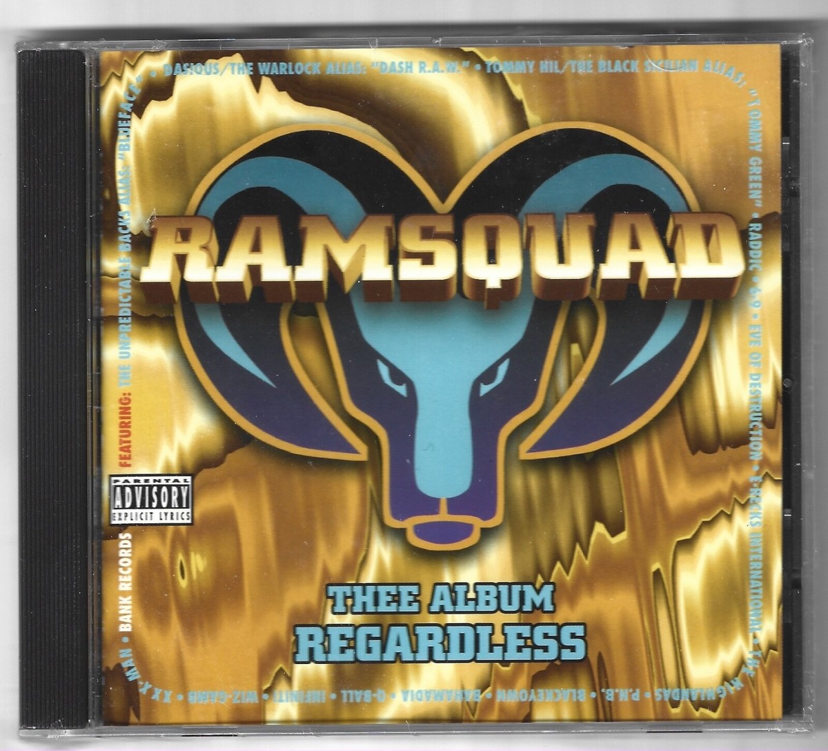 G RAP RAMSQUAD THE ALBUM REGARDLESS Ramsquad - Thee Album Regardless . 1998 CD New. 646496010323