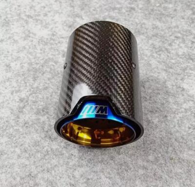 Echte Kohlefaser Abgasrohr Schalldämpfer Spitze für BMW M Performance Blue Tail