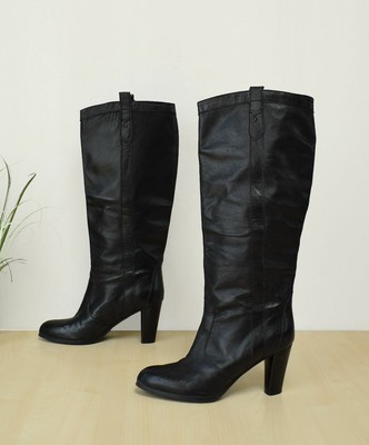 tolle Sisley High-Heel Stiefel Gr. 38 weite Schäfte legere Anziehschlaufen