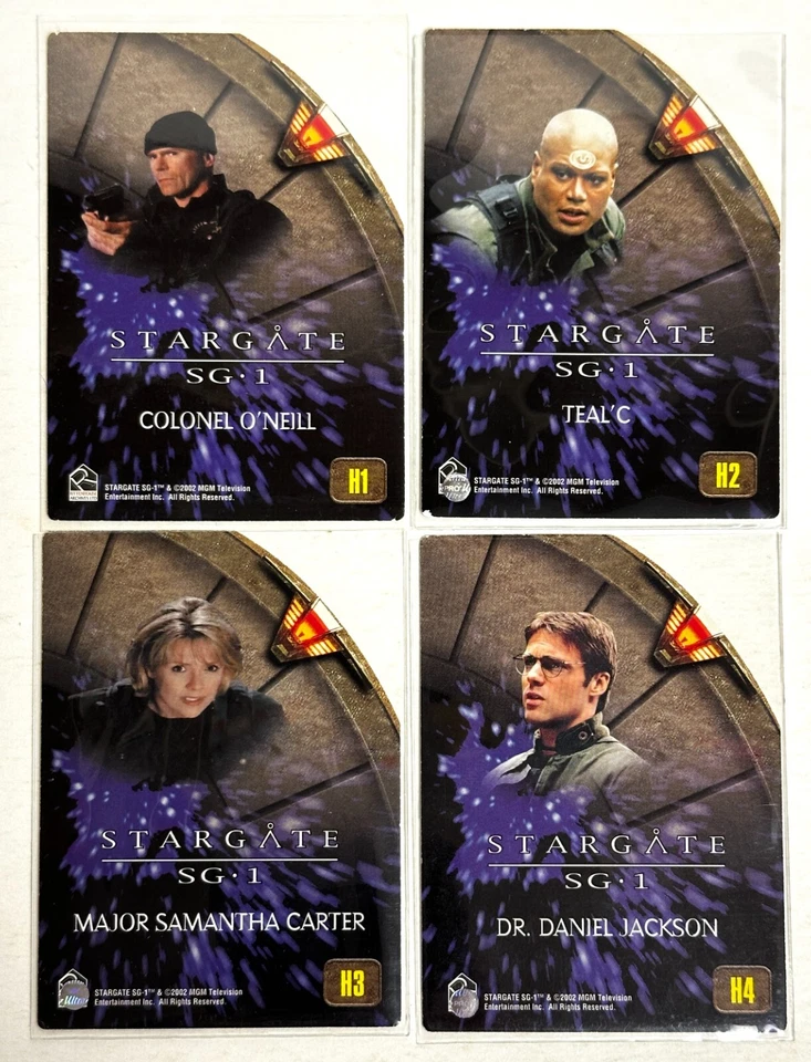2002 Stargate SG-1 Season 4: Heroes in Action Complete Trading Card Set H1-H4 - Image 2 of 2