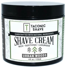 Taconic Shave Urban Woods All Natural Slick Shaving Cream - Handmade in USA 